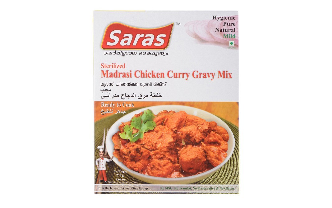 Saras Sterilized Madrasi Chicken Curry Gravy Mix   Box  275 grams